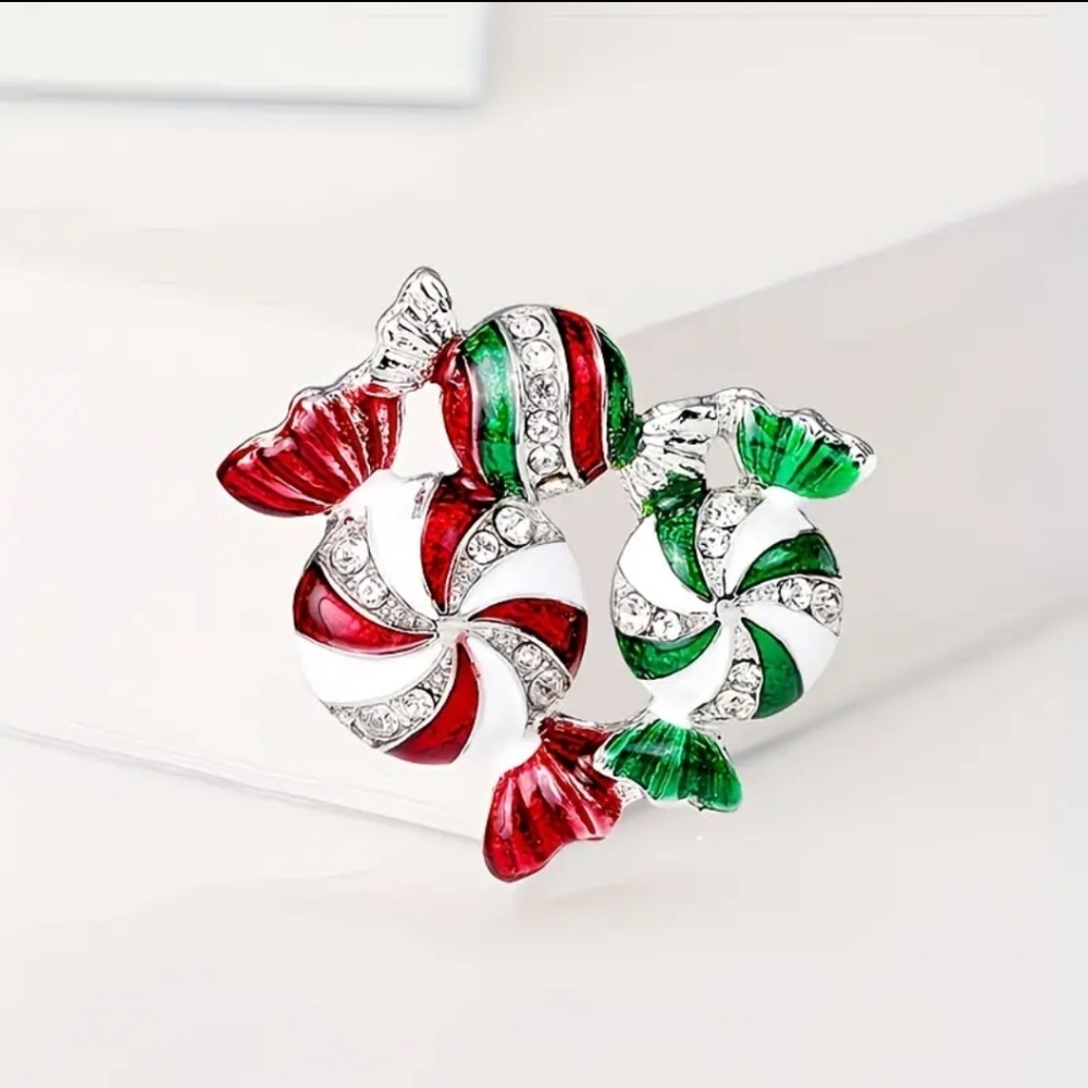 🆕️🍬 CHRISTMAS CANDY BROOCH PIN 🍬